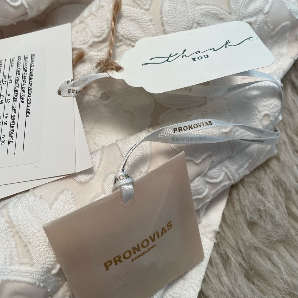 Pronovias Ivory Floral Mini Dress - Picture 8 of 8